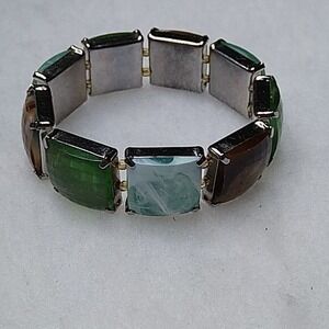Faceted‎ Acrylic Stone Stretch Bracelet